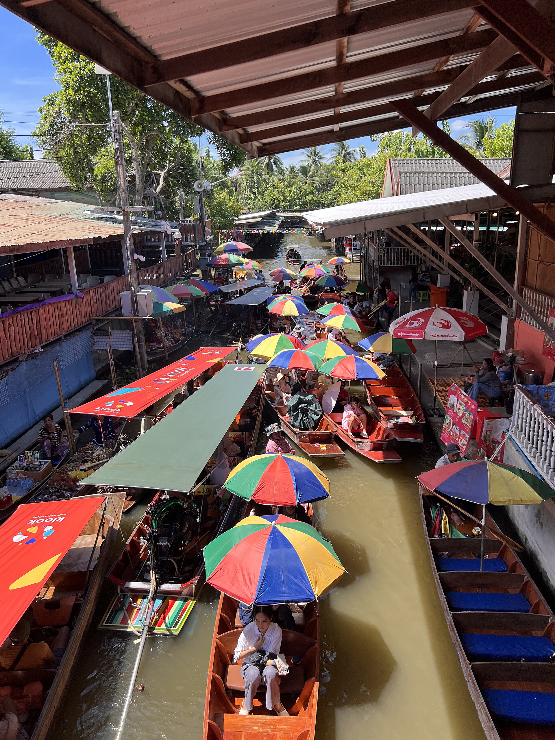 Canal scene at the floating market