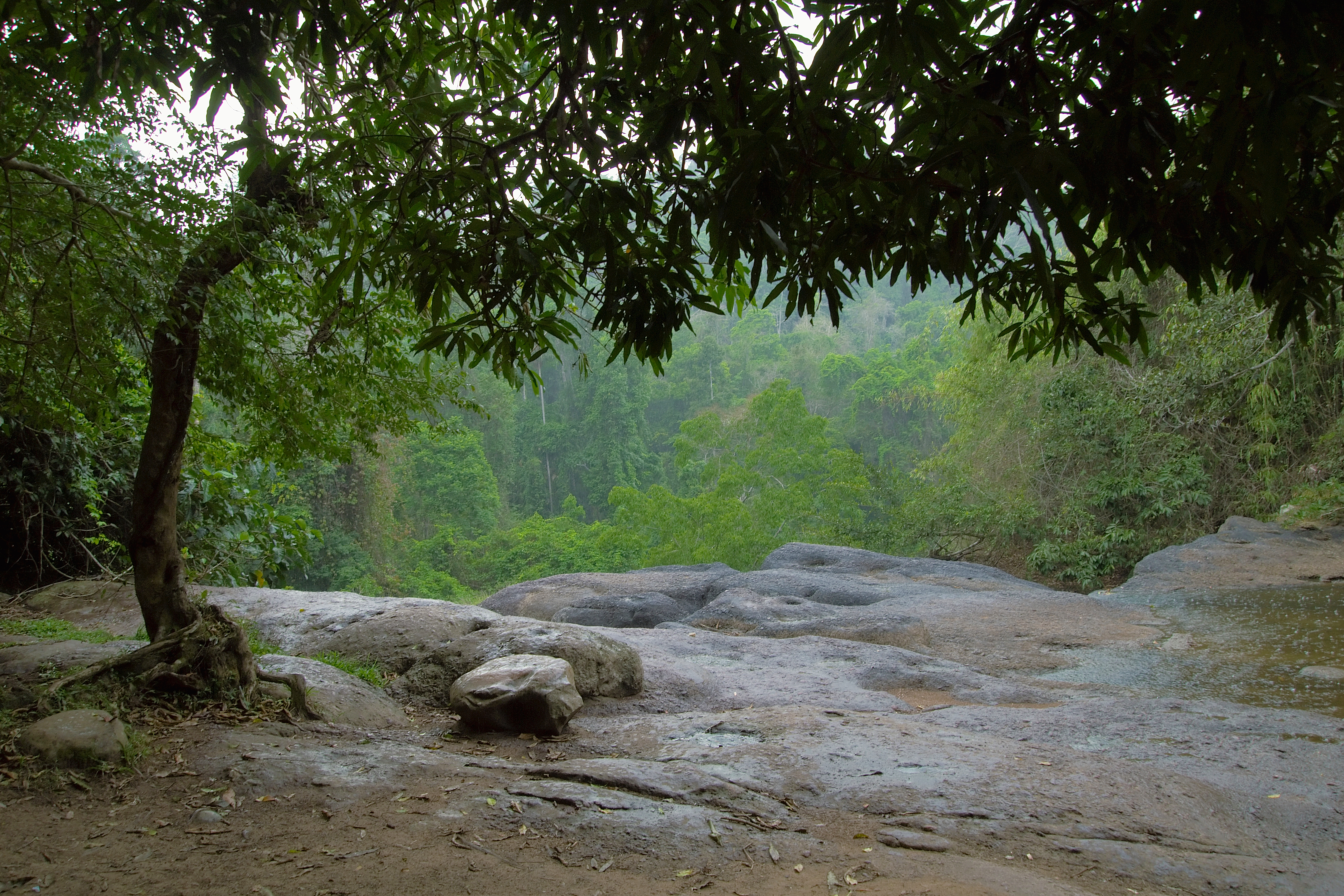 Waterfall top section in Khao Yai