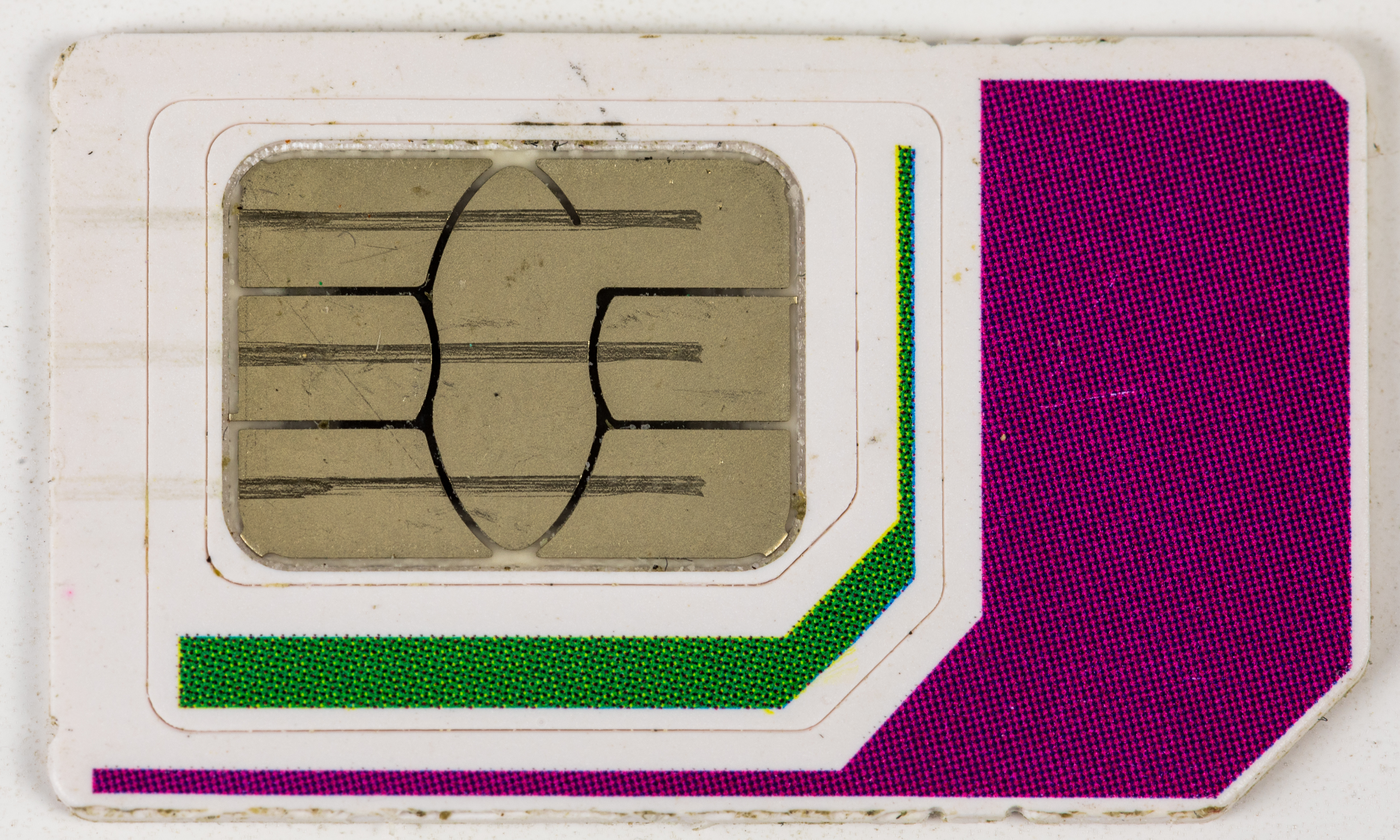 Close-up of a SIM card